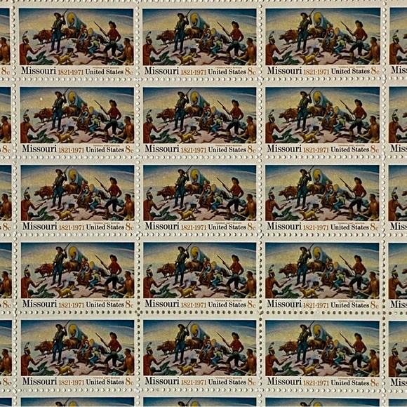 Missouri Stamps 1821 - 1971 US SCOTT 1426 Full Sheet Of 50 8 Cent MNH Vintage - Picture 8 of 12
